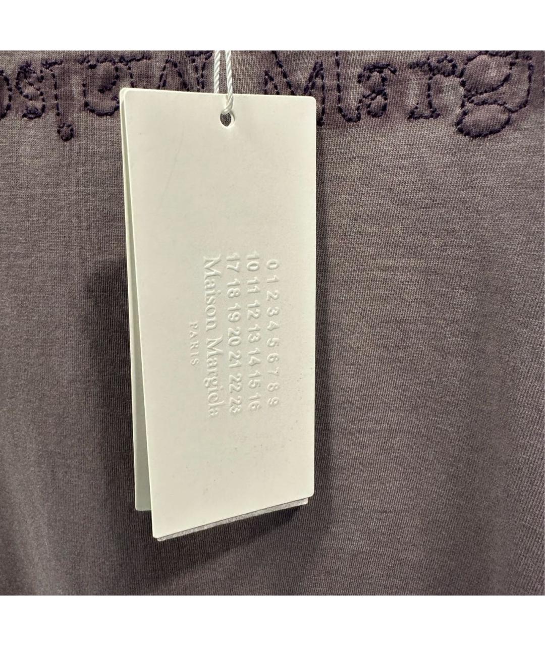 MAISON MARGIELA Фиолетовая хлопковая футболка, фото 4