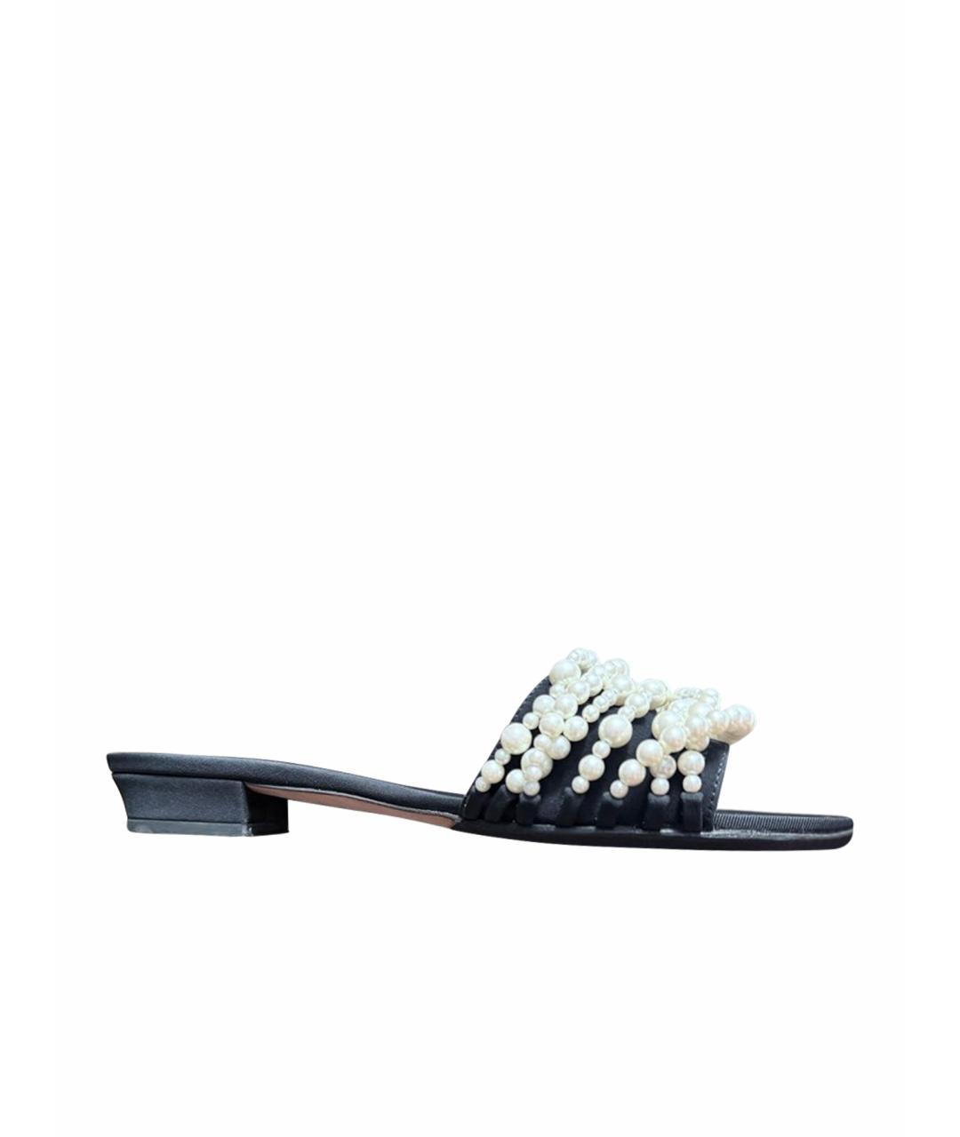 CHANEL Черные замшевые шлепанцы, фото 1