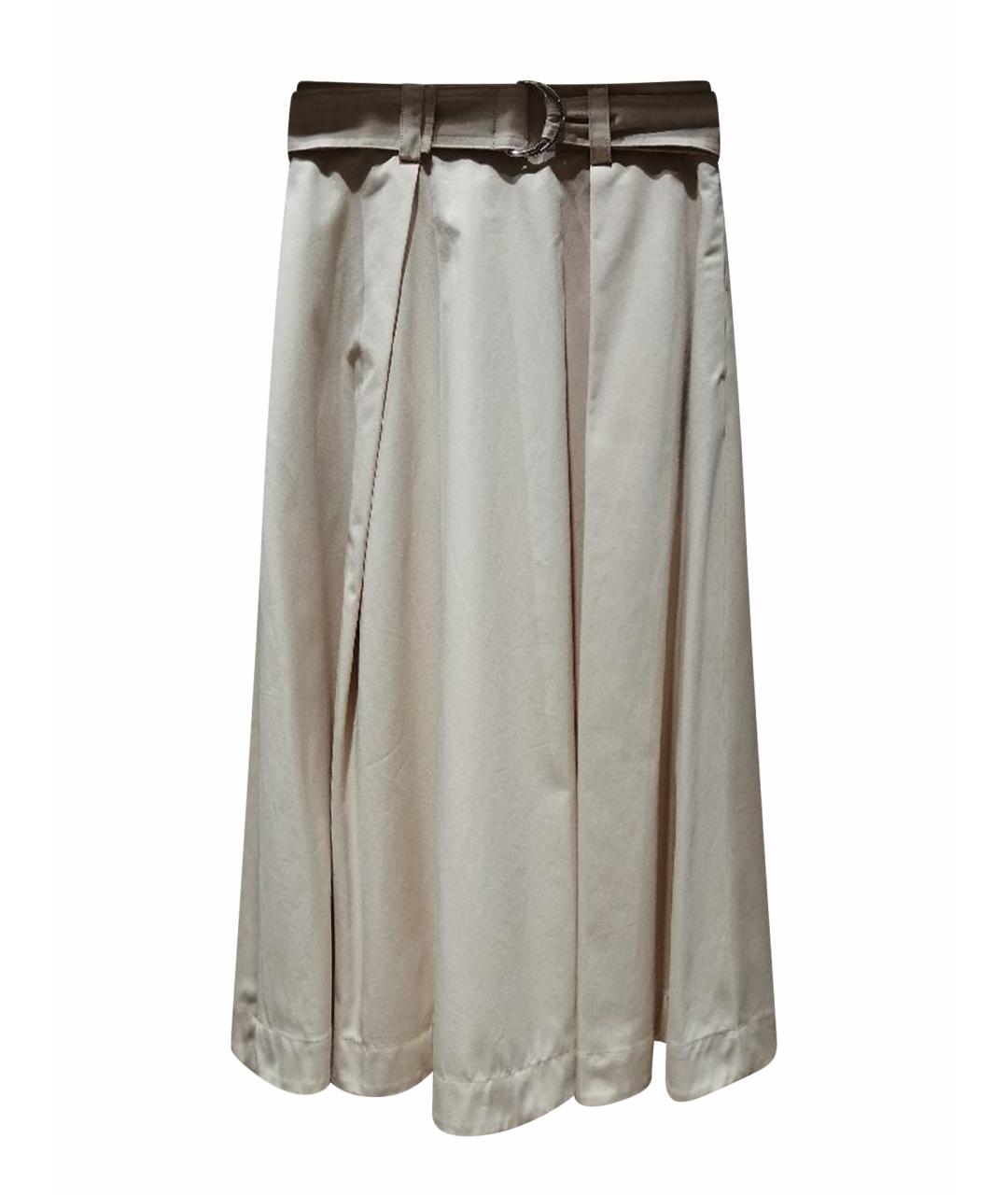 MSGM Бежевая юбка миди, фото 3
