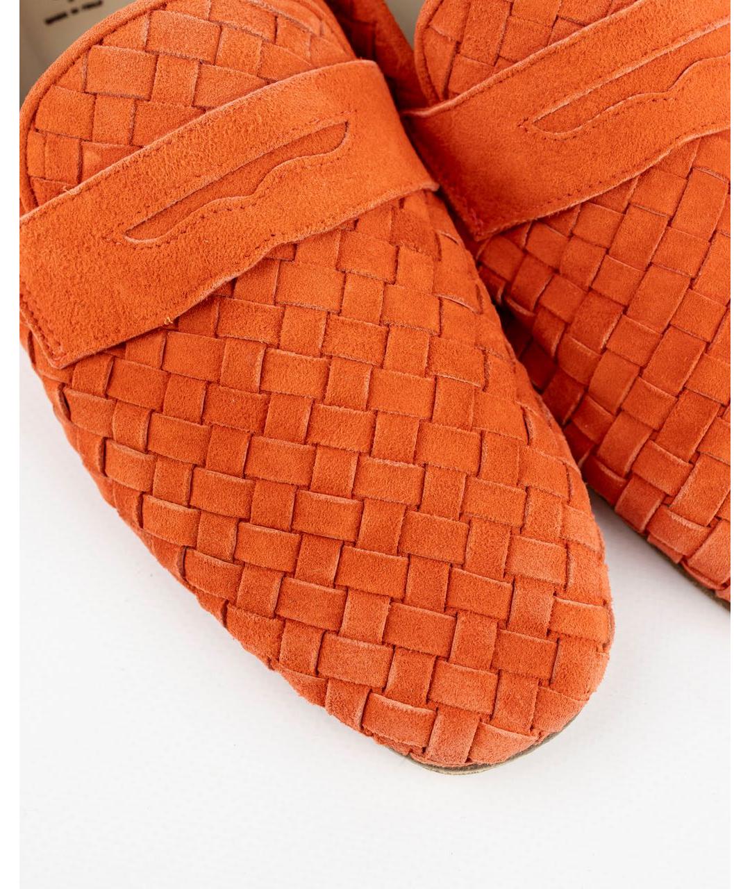 ELEVENTY Оранжевое замшевые лоферы, фото 4