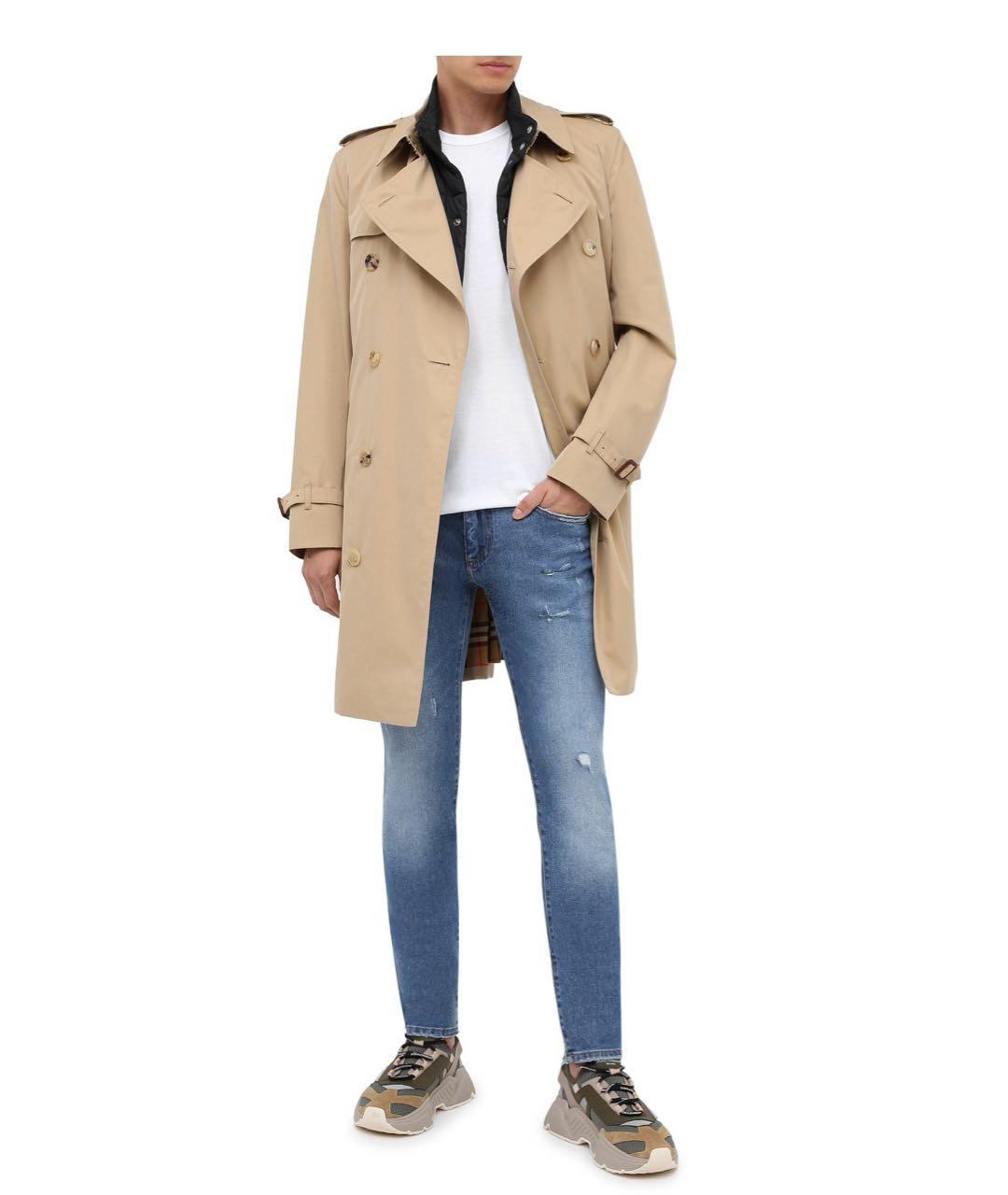 DOLCE&GABBANA Голубые хлопко-эластановые джинсы скинни, фото 6