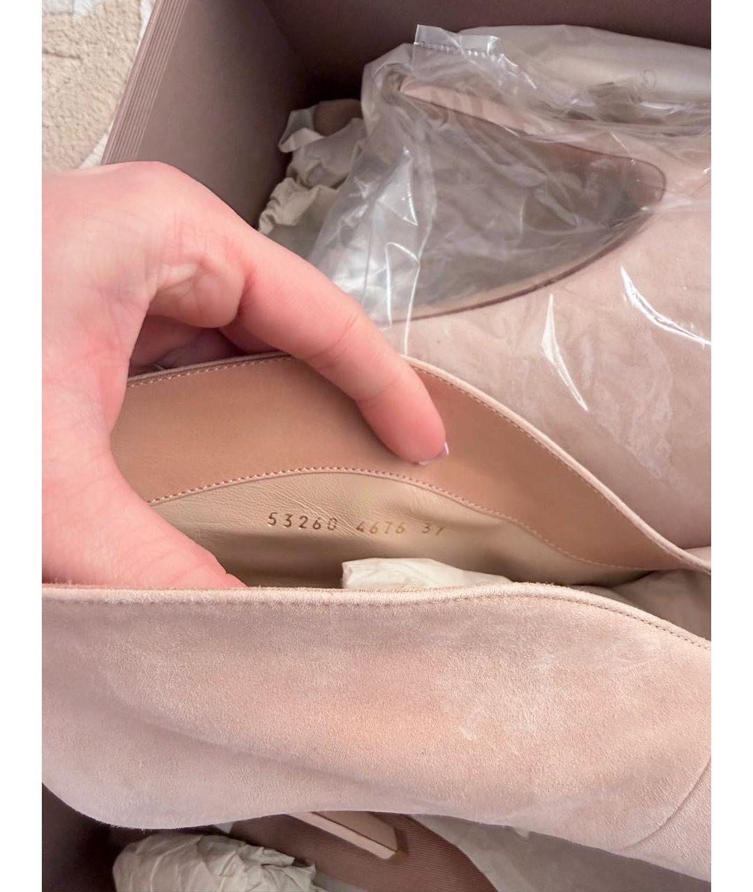 GIANVITO ROSSI Розовые замшевые ботильоны, фото 6