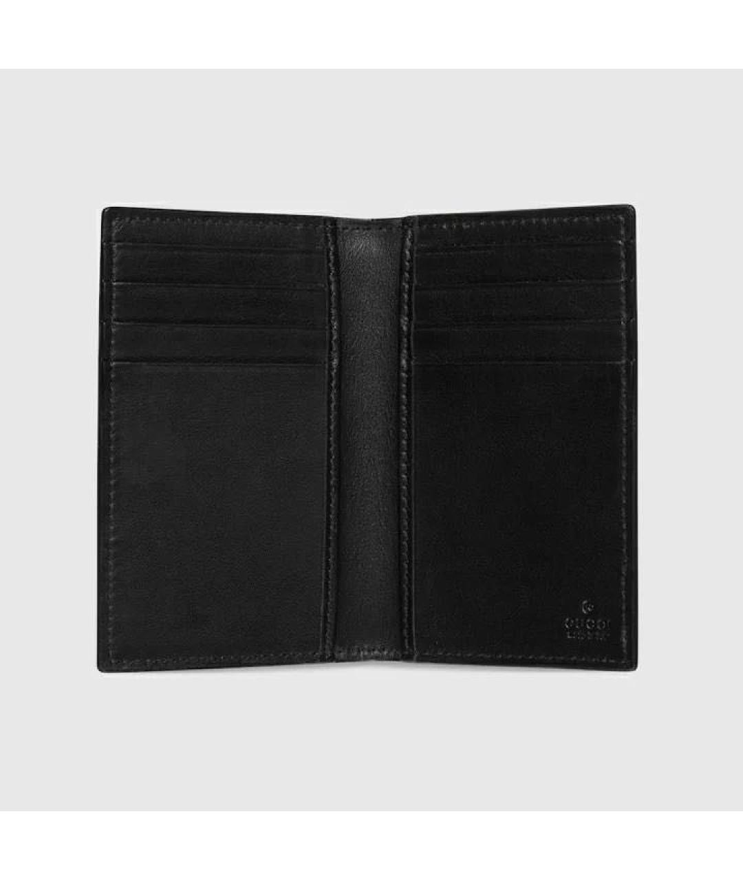 GUCCI Антрацитовый кожаный кардхолдер, фото 2