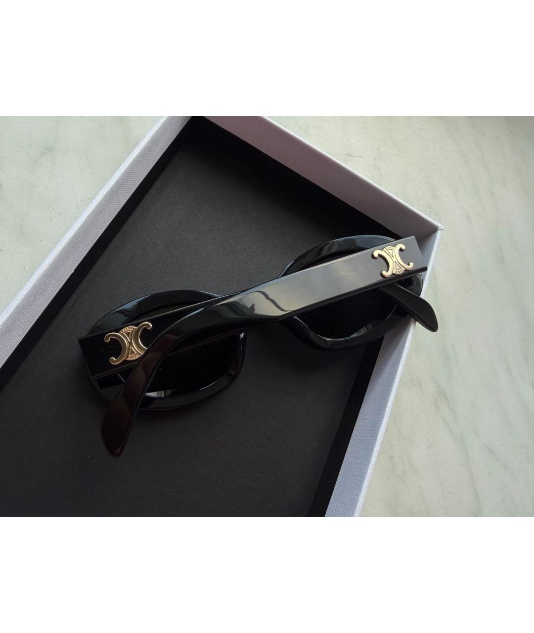 CELINE Черные пластиковые солнцезащитные очки, фото 4