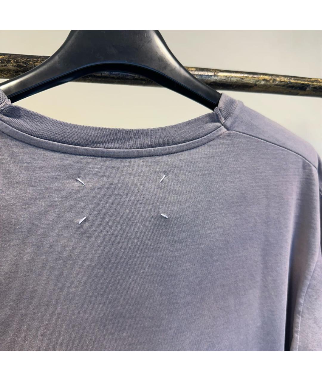 MAISON MARGIELA Фиолетовая хлопковая футболка, фото 5