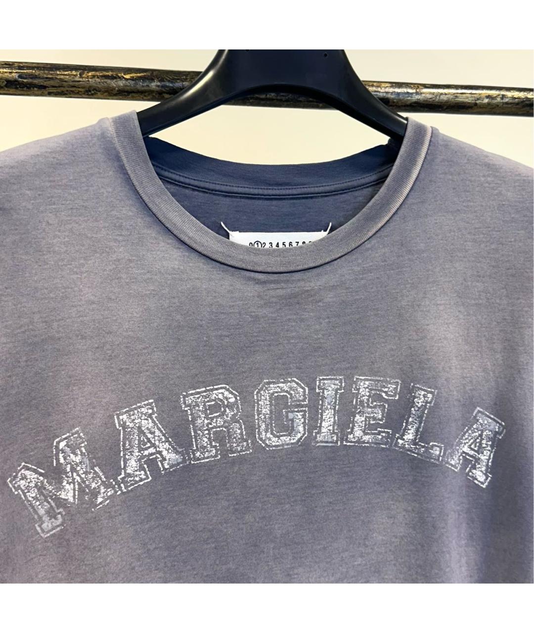 MAISON MARGIELA Фиолетовая хлопковая футболка, фото 2
