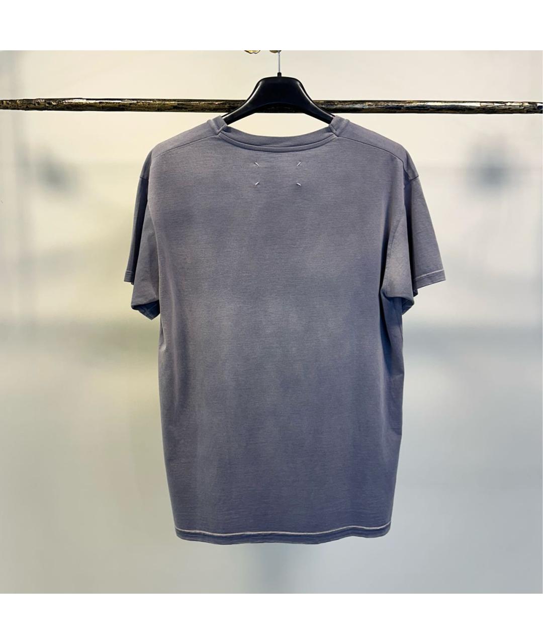 MAISON MARGIELA Фиолетовая хлопковая футболка, фото 4