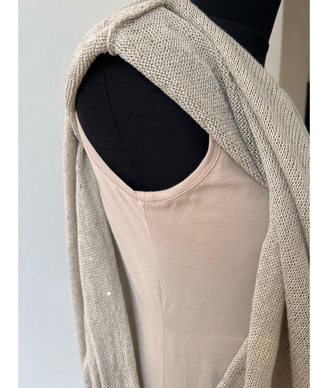 BRUNELLO CUCINELLI Бежевая льняная блузы, фото 8