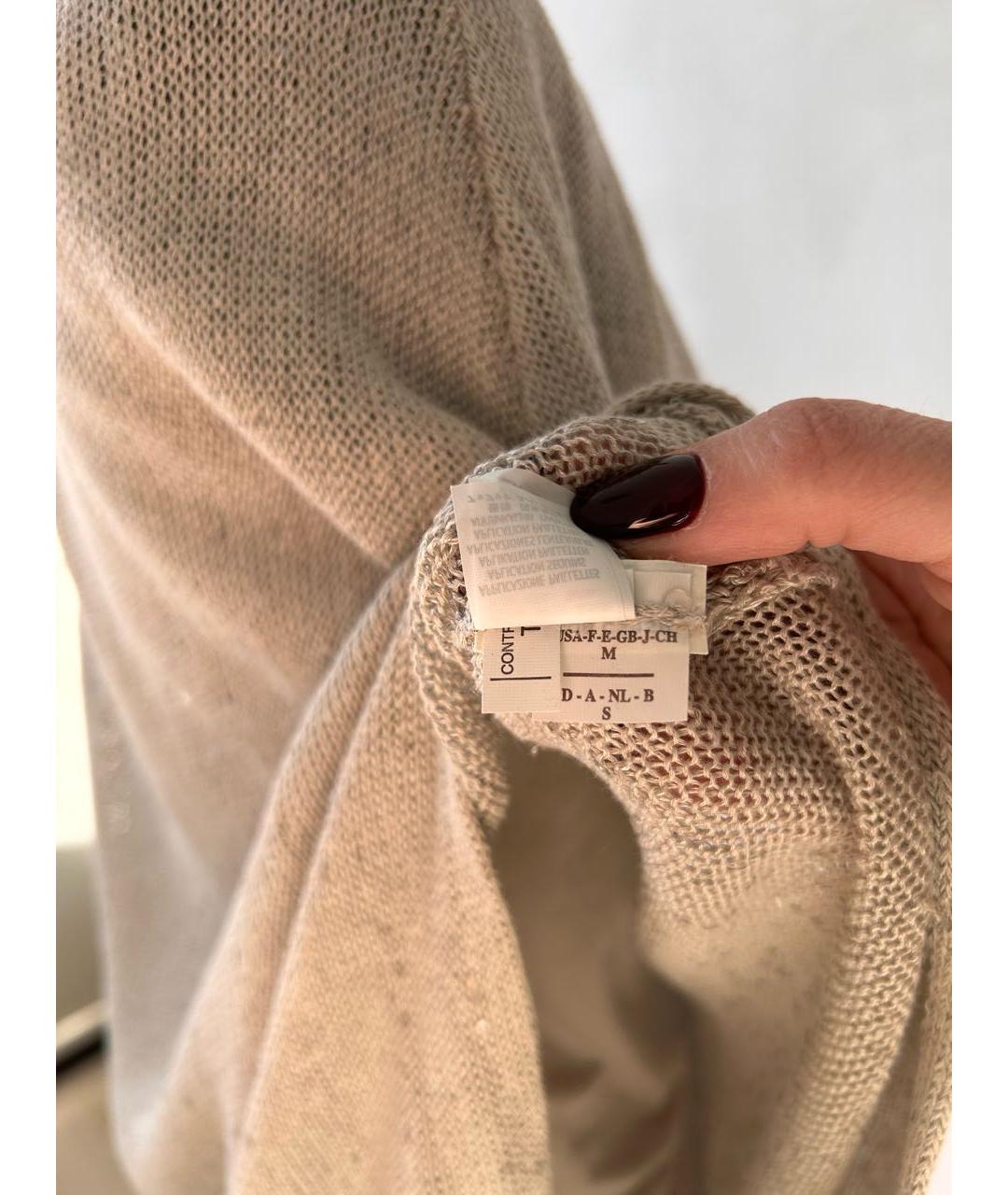 BRUNELLO CUCINELLI Бежевая льняная блузы, фото 7