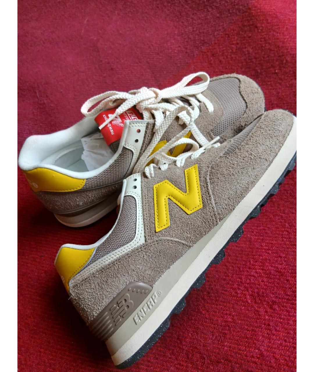 NEW BALANCE Бежевые кожаные кроссовки, фото 9