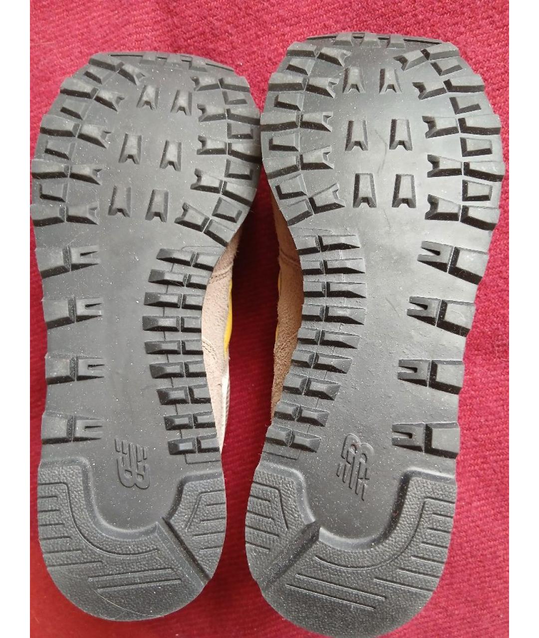 NEW BALANCE Бежевые кожаные кроссовки, фото 5