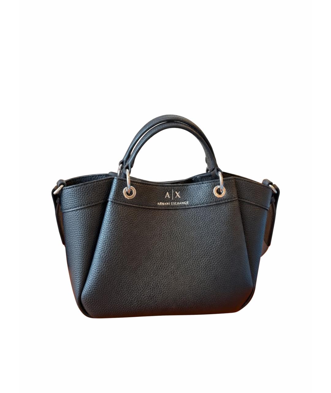 ARMANI EXCHANGE Черная сумка через плечо из искусственной кожи, фото 1