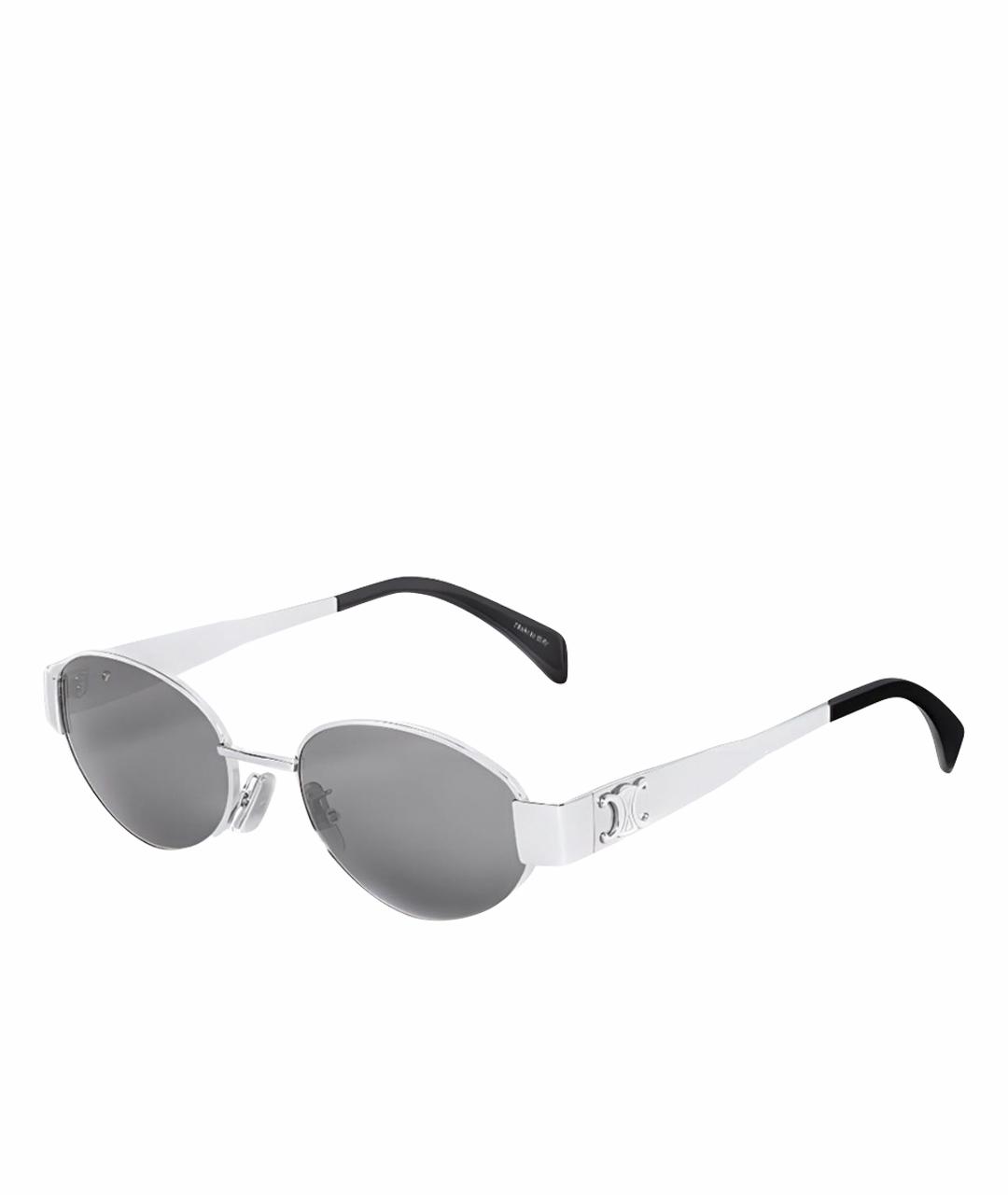 CELINE Серебряные металлические солнцезащитные очки, фото 1