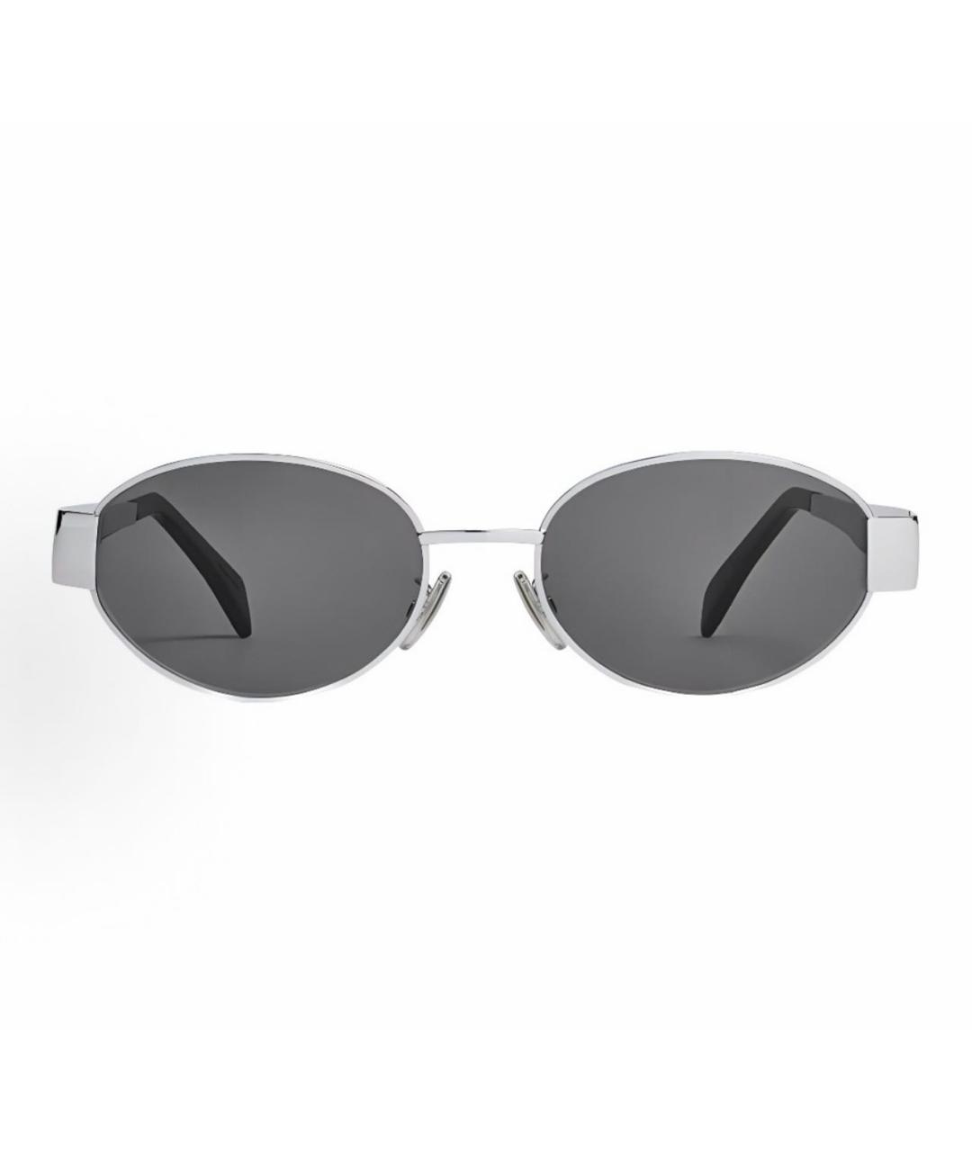 CELINE Серебряные металлические солнцезащитные очки, фото 3