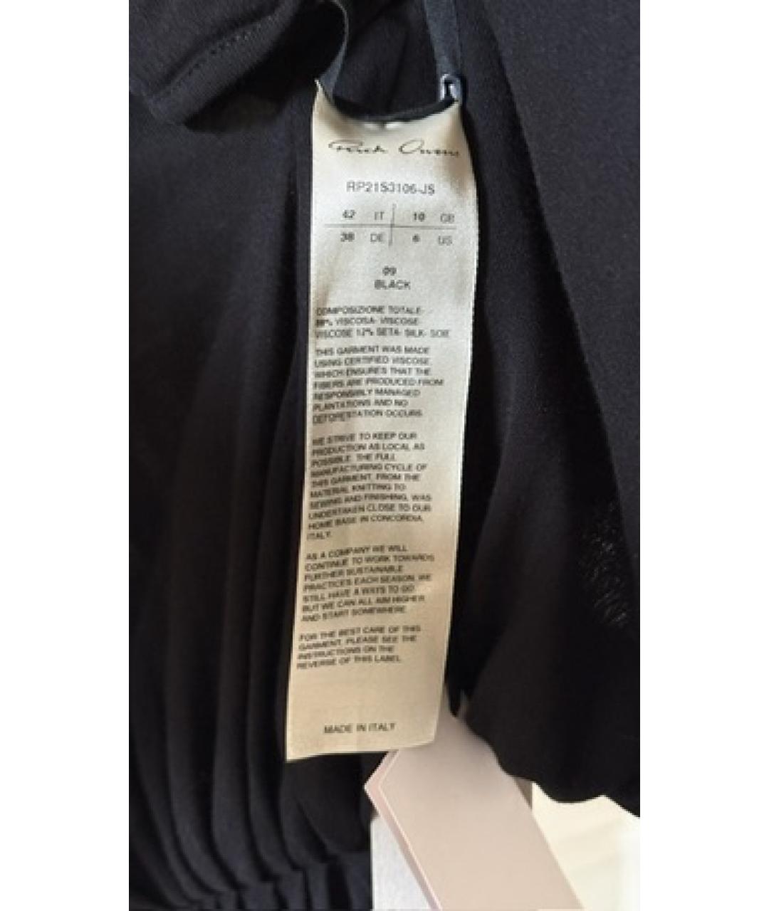 RICK OWENS Черная майка, фото 4