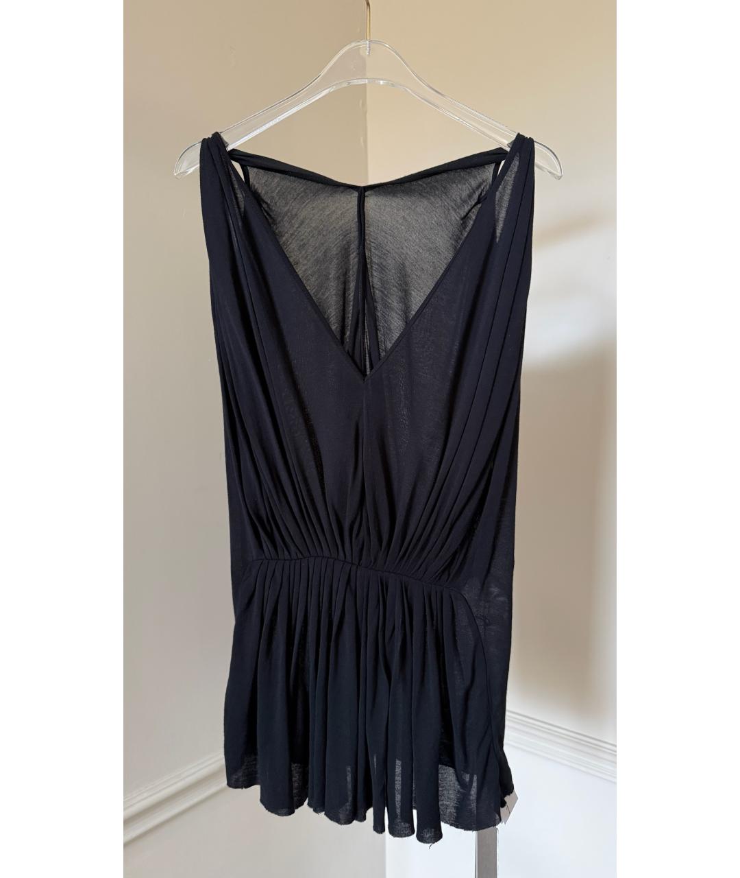 RICK OWENS Черная майка, фото 5