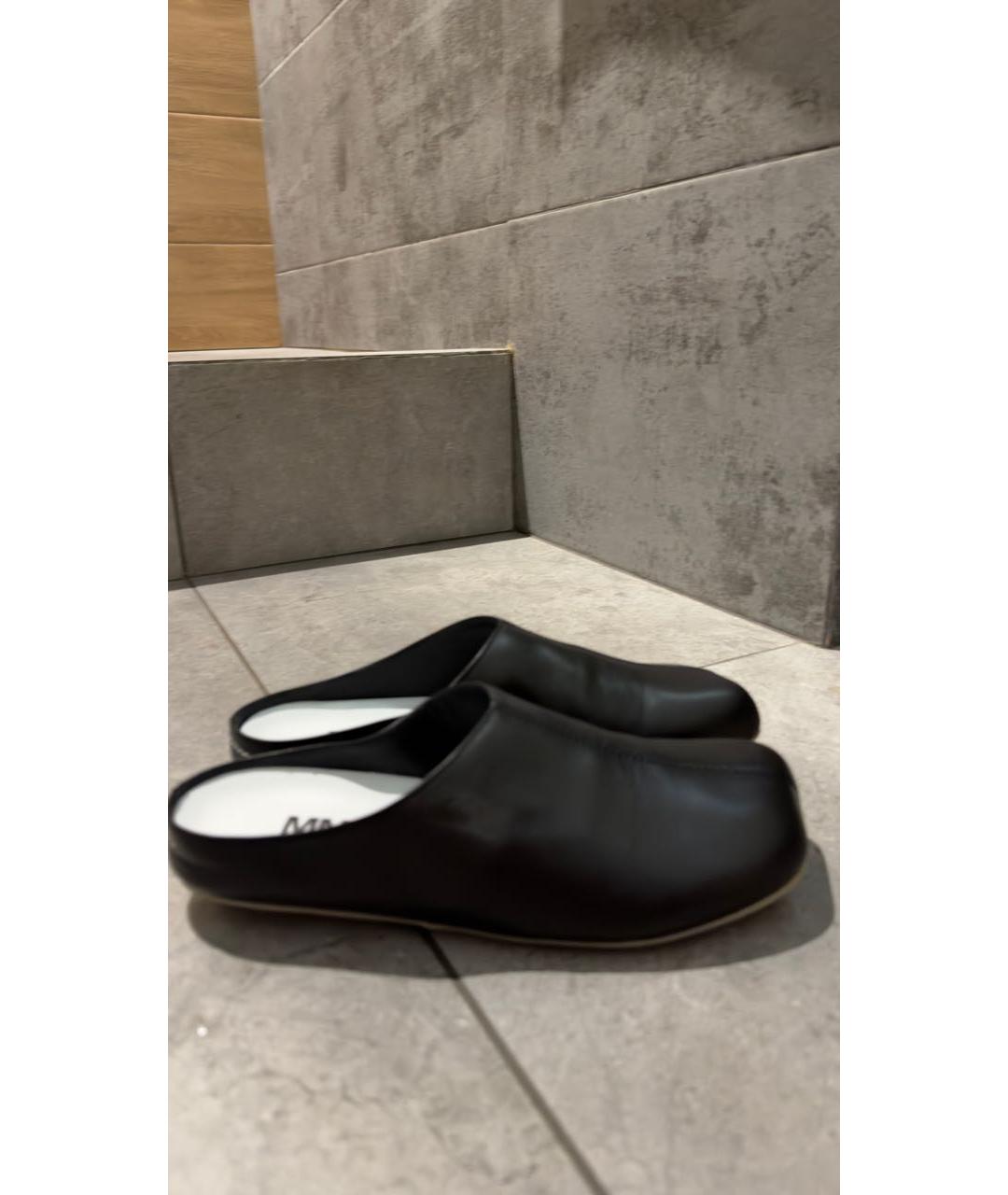 MAISON MARGIELA Черные кожаные мюли, фото 5