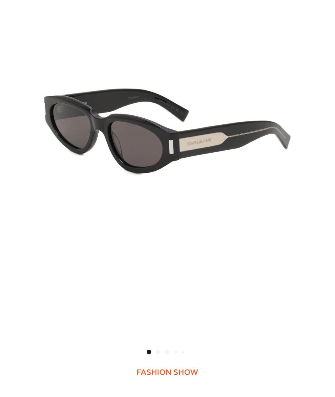 SAINT LAURENT Черные пластиковые солнцезащитные очки, фото 9