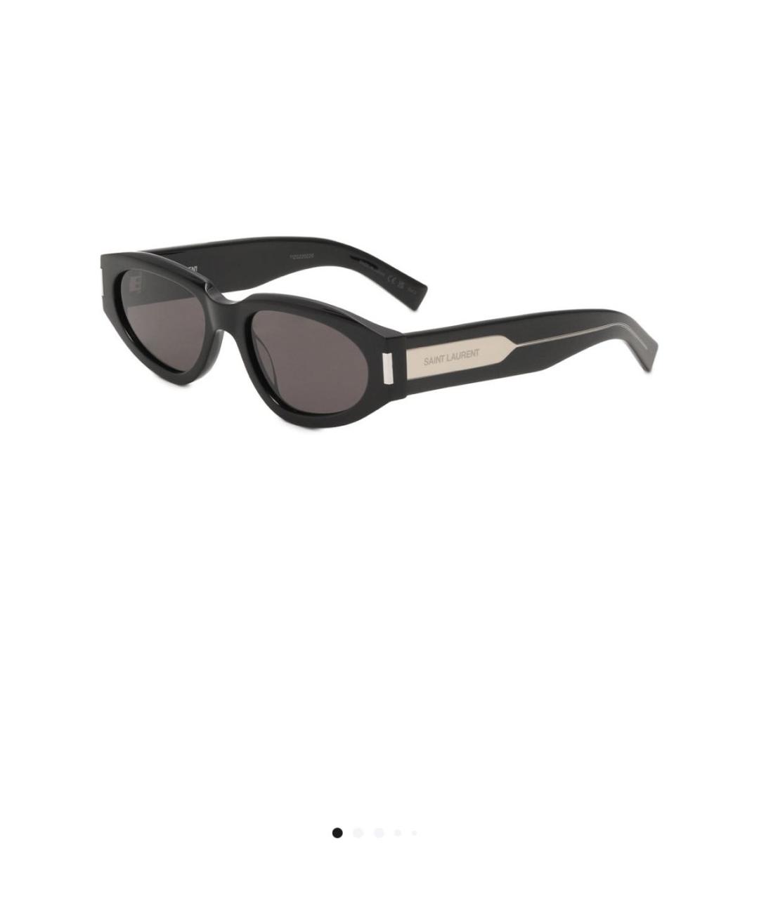 SAINT LAURENT Черные пластиковые солнцезащитные очки, фото 5