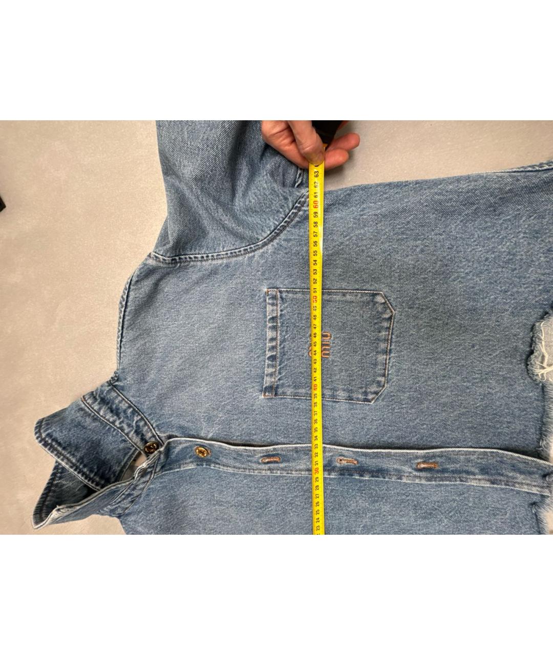 MIU MIU Голубая деним куртка, фото 7