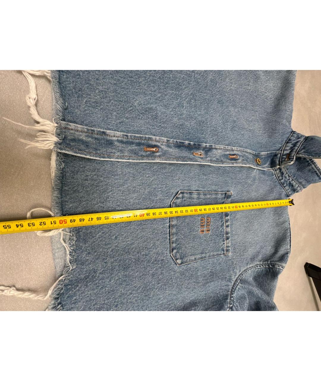 MIU MIU Голубая деним куртка, фото 6