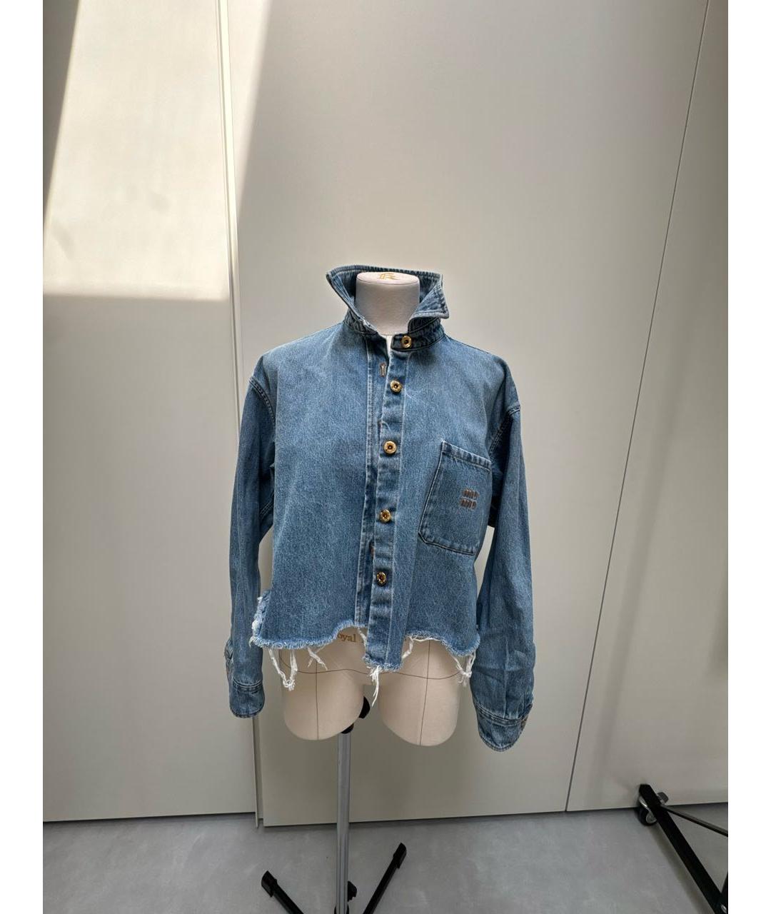 MIU MIU Голубая деним куртка, фото 8