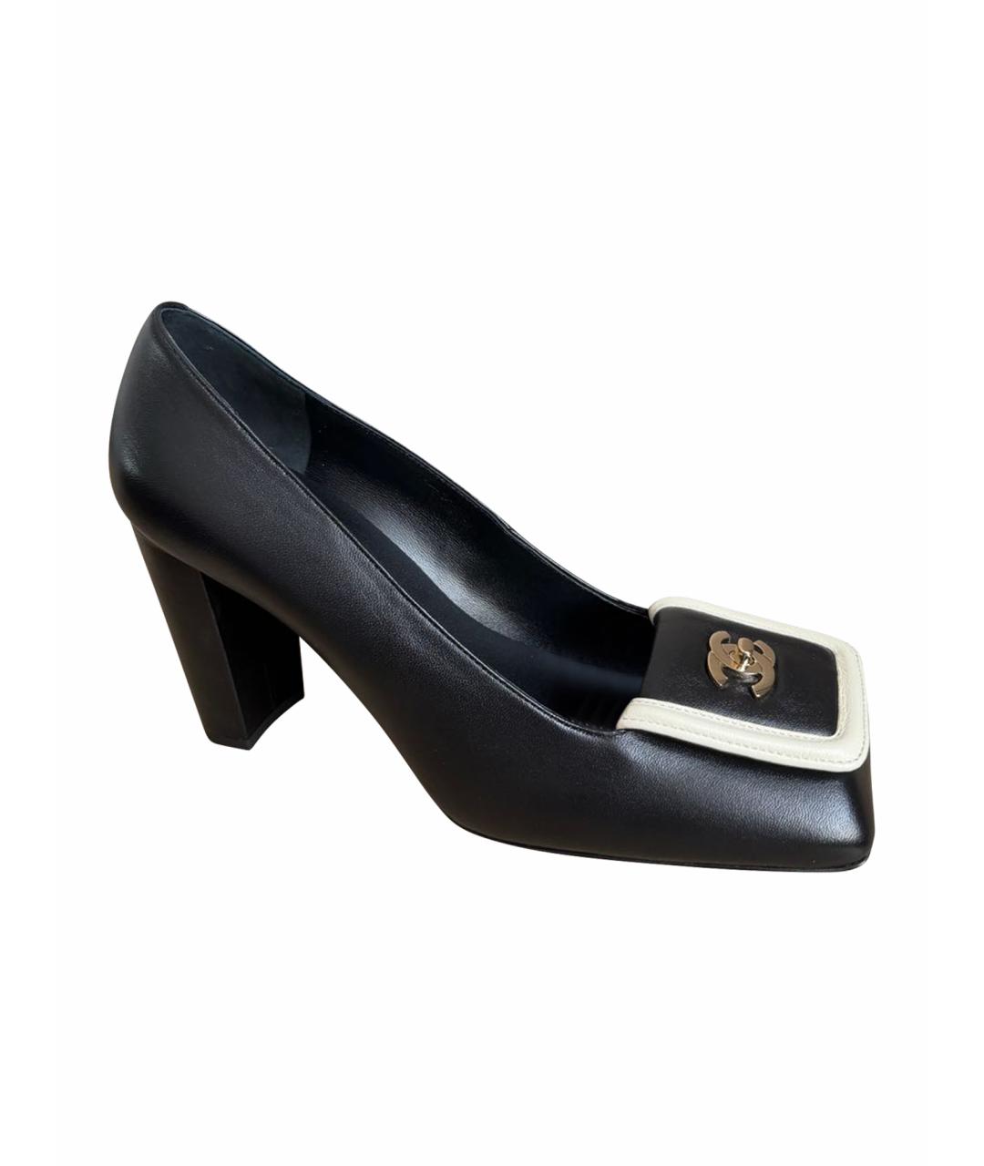 CHANEL Черные кожаные туфли, фото 1