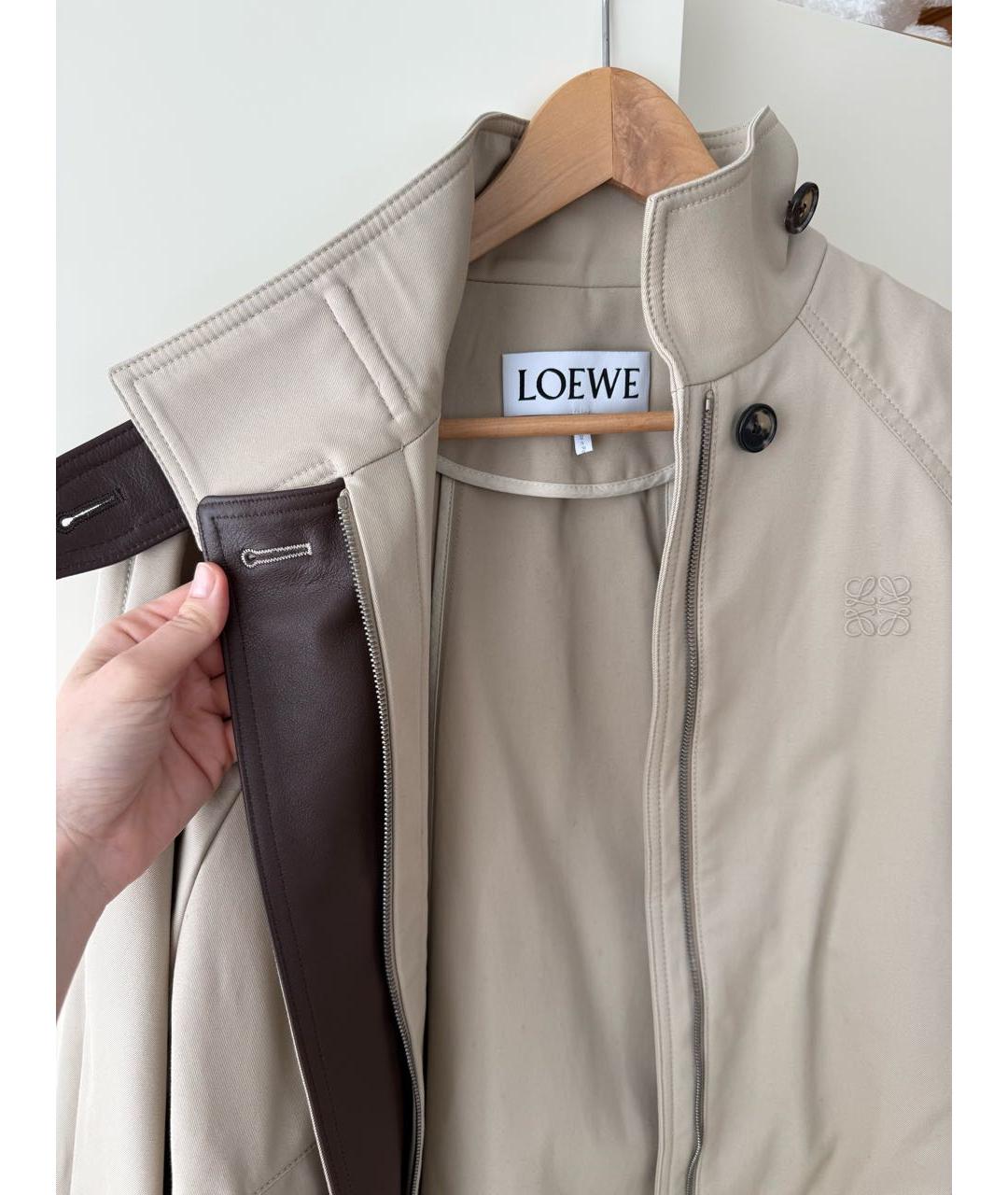 LOEWE Бежевый хлопковый тренч/плащ, фото 5