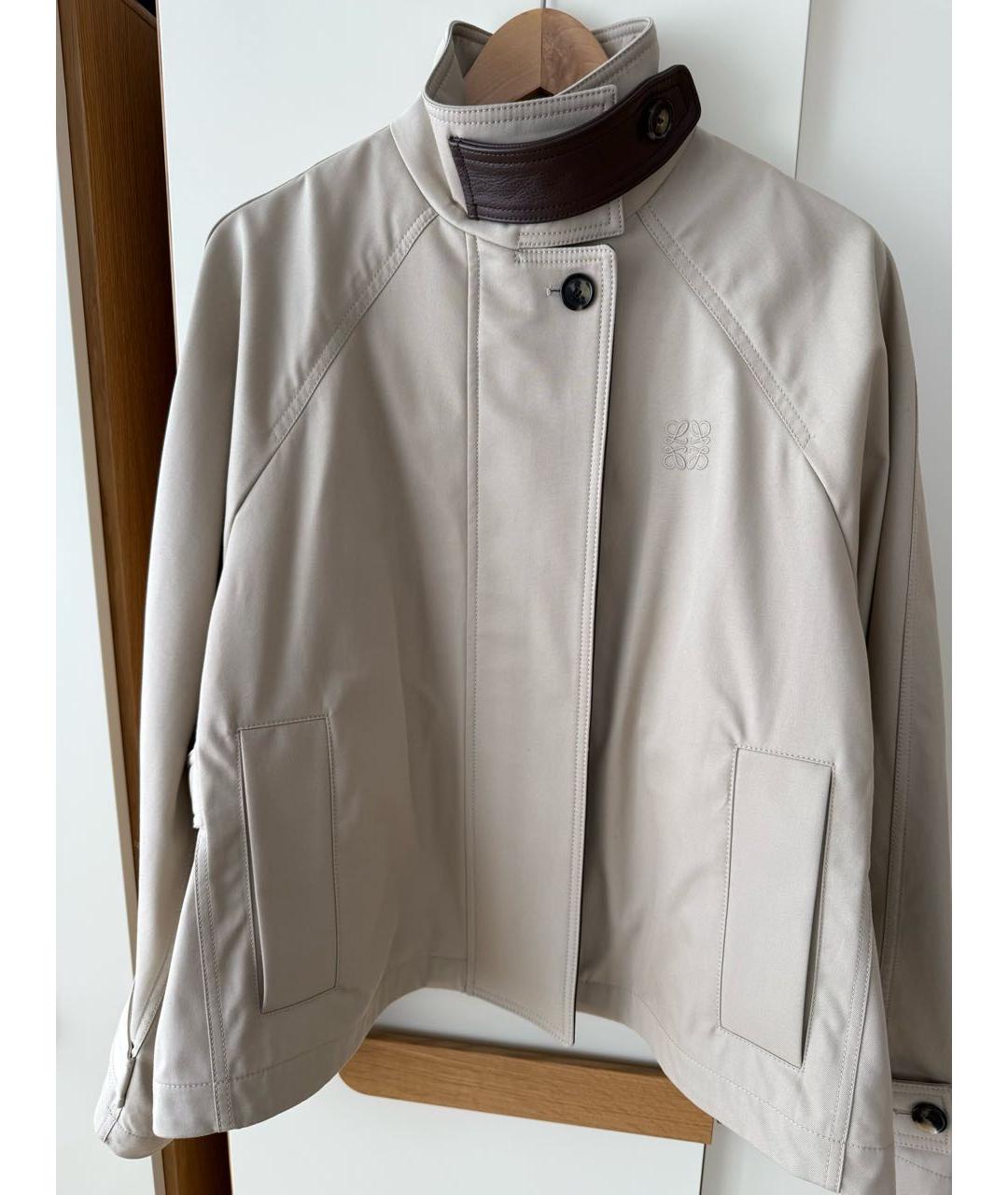 LOEWE Бежевый хлопковый тренч/плащ, фото 9