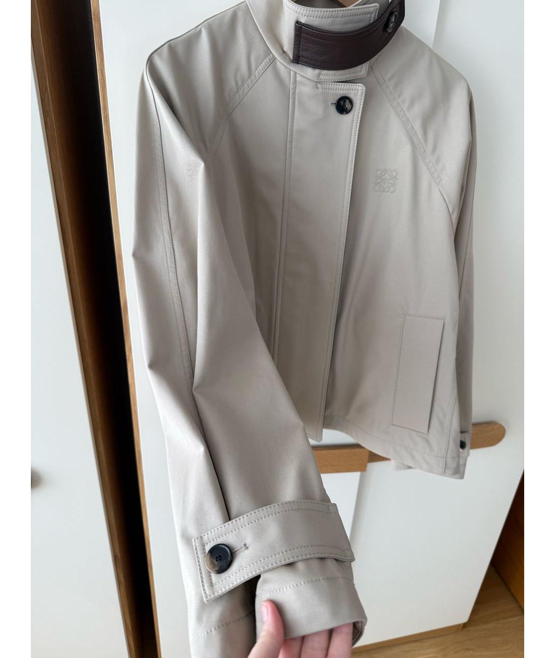 LOEWE Бежевый хлопковый тренч/плащ, фото 2