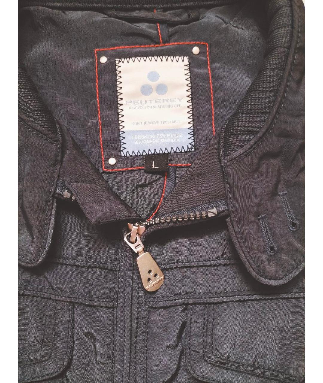 PEUTEREY Серая полиамидовая куртка, фото 3