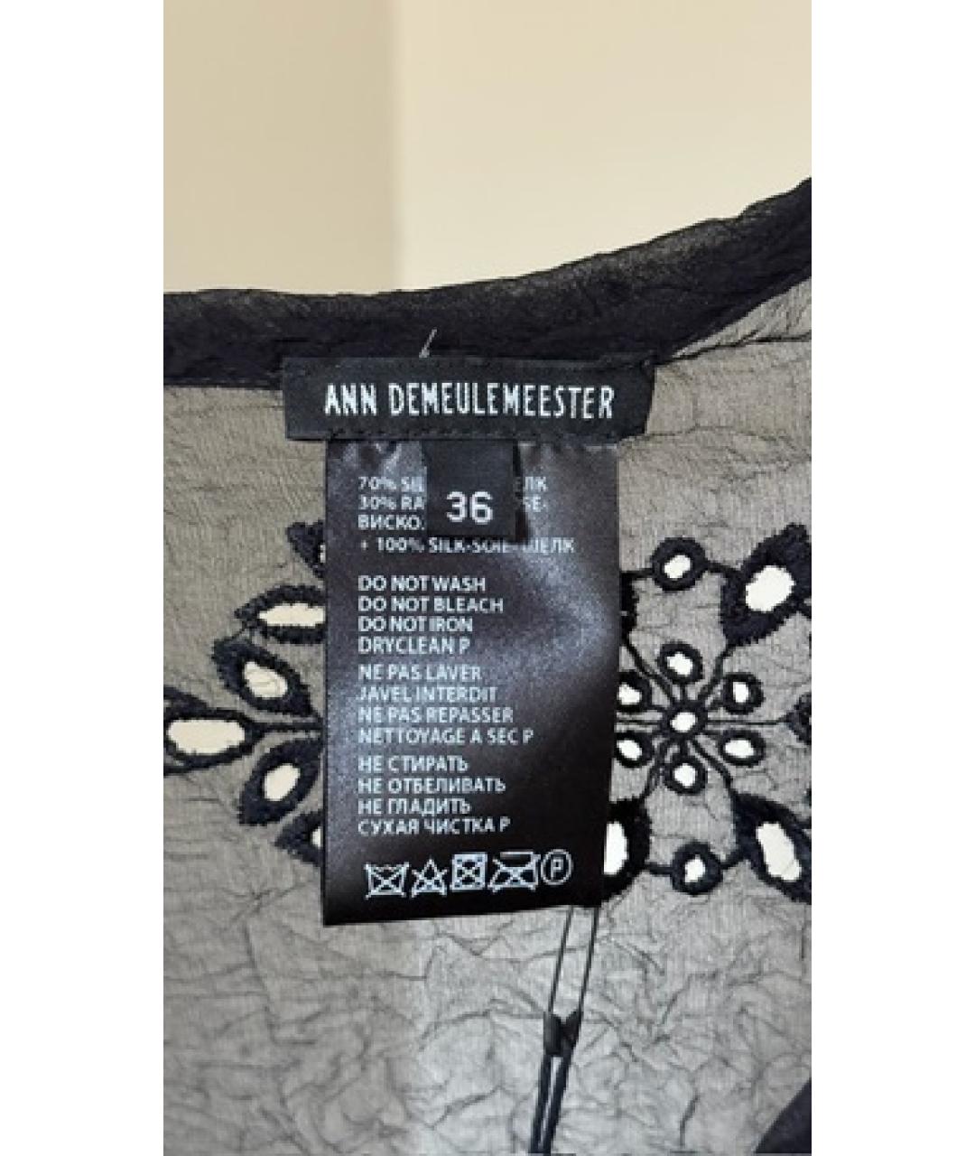 ANN DEMEULEMEESTER Черная футболка, фото 4