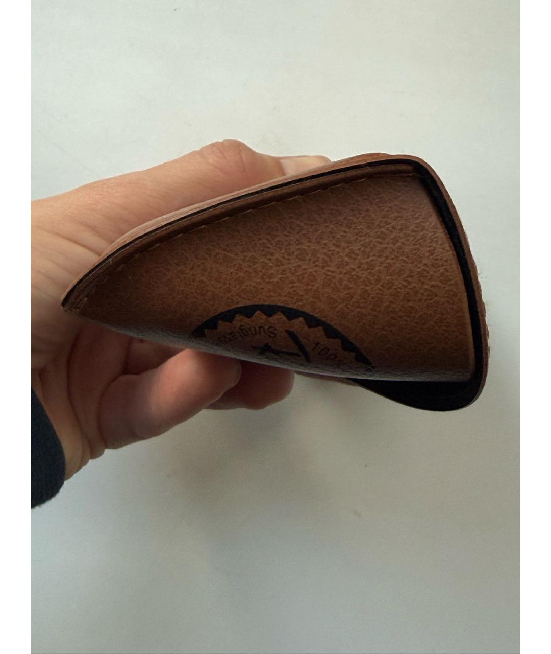 RAY BAN Бежевые пластиковые солнцезащитные очки, фото 5