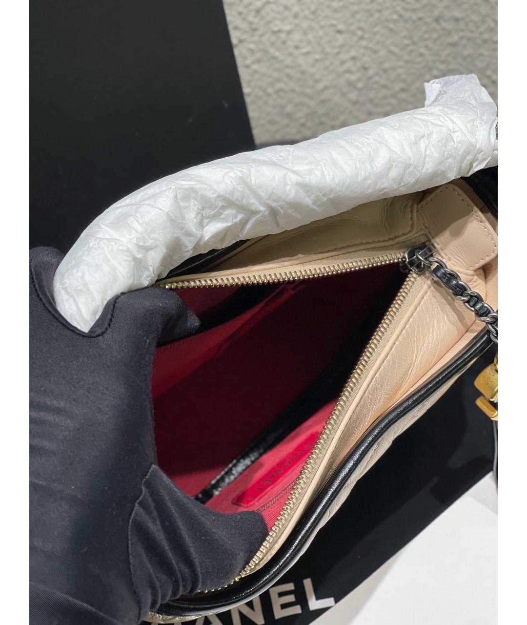 CHANEL Бежевая сумка с короткими ручками, фото 5
