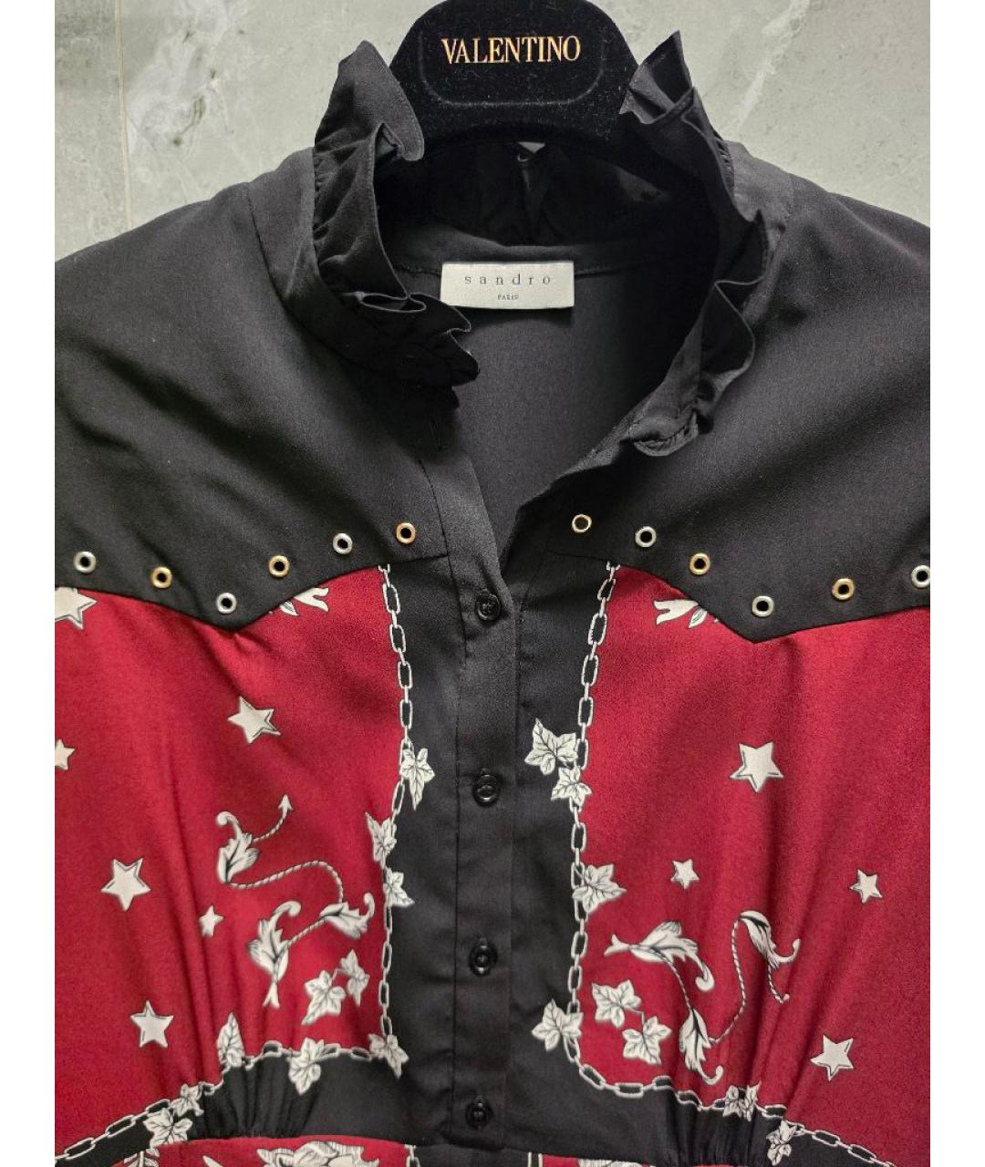 SANDRO Мульти полиэстеровое повседневное платье, фото 4