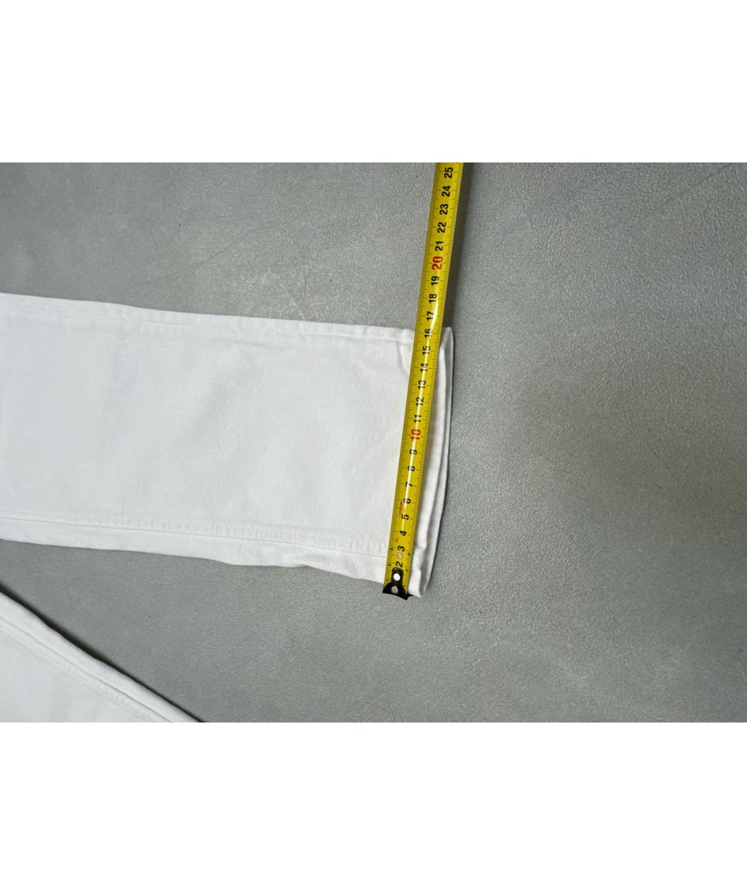 BRUNELLO CUCINELLI Белые прямые джинсы, фото 7