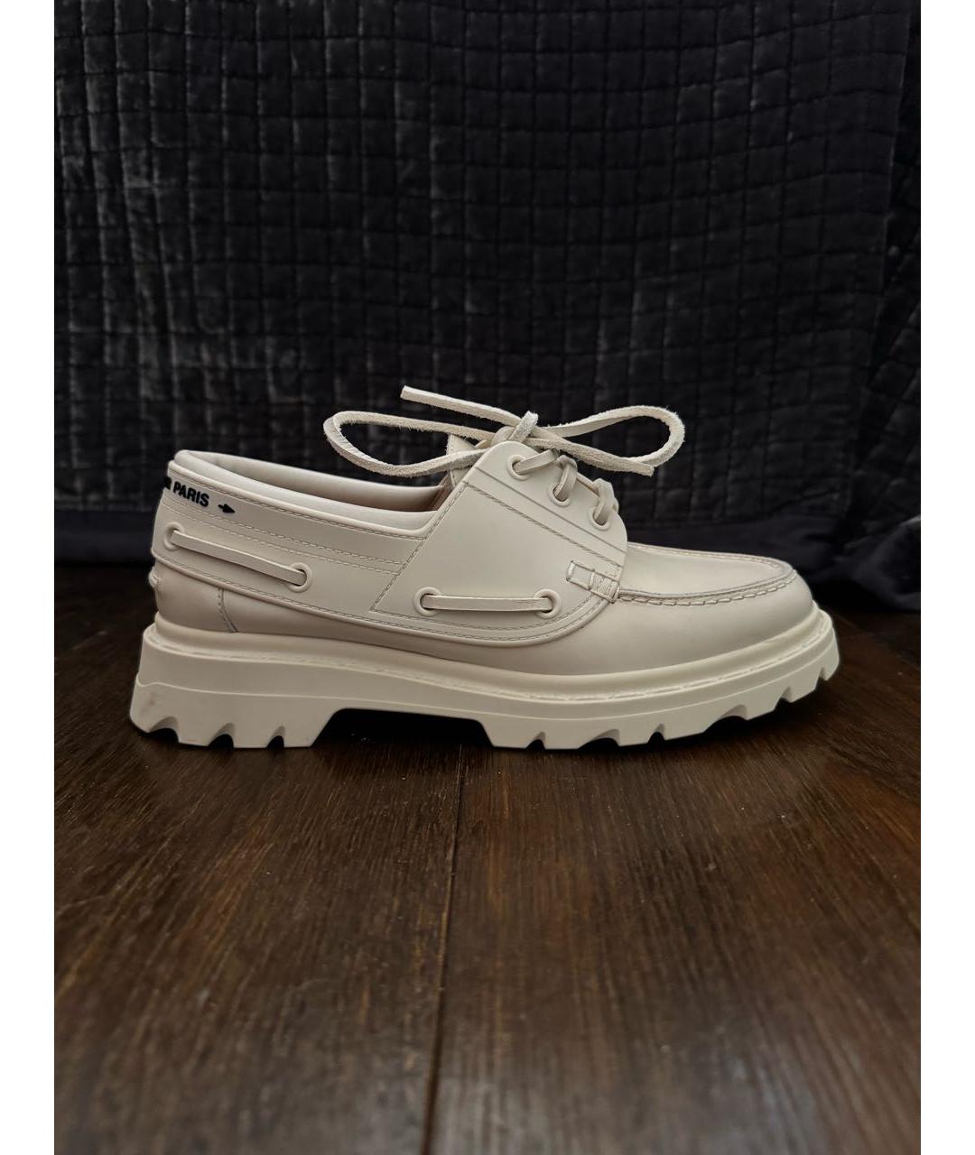 CHRISTIAN DIOR Бежевые кожаные лоферы, фото 6