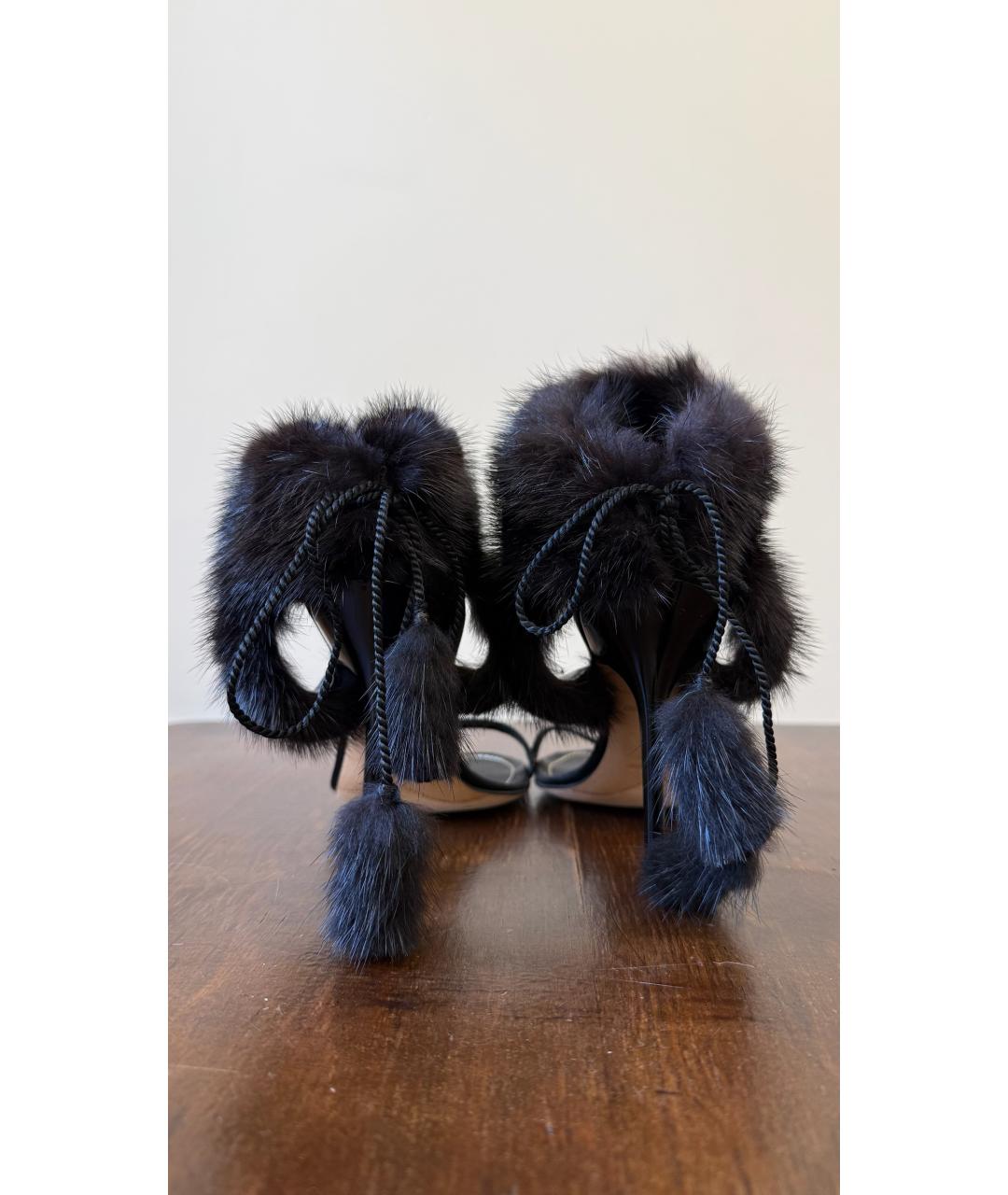 RENE CAOVILLA Черные босоножки, фото 4