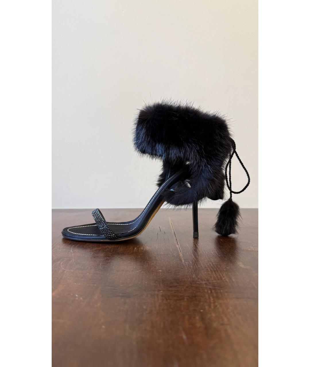 RENE CAOVILLA Черные босоножки, фото 3