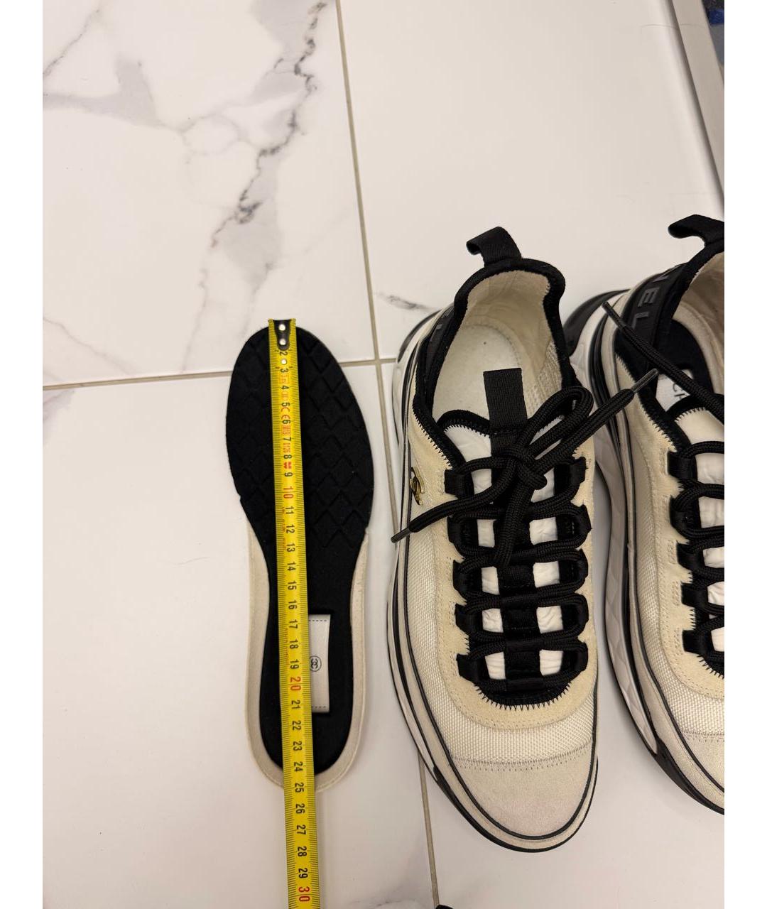 CHANEL Бежевые замшевые кроссовки, фото 6