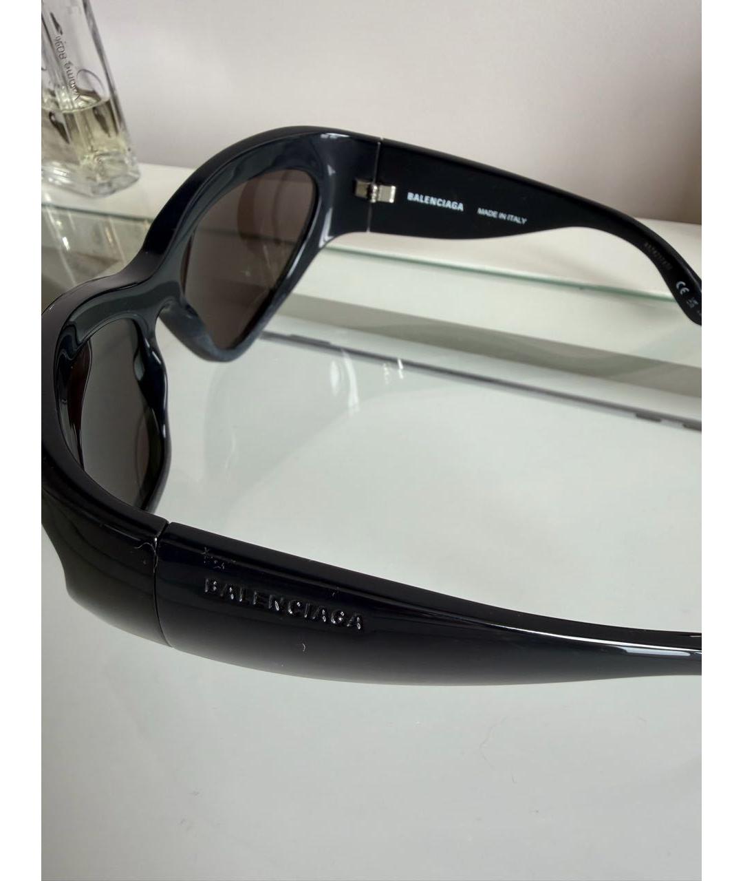 BALENCIAGA Черные пластиковые солнцезащитные очки, фото 3
