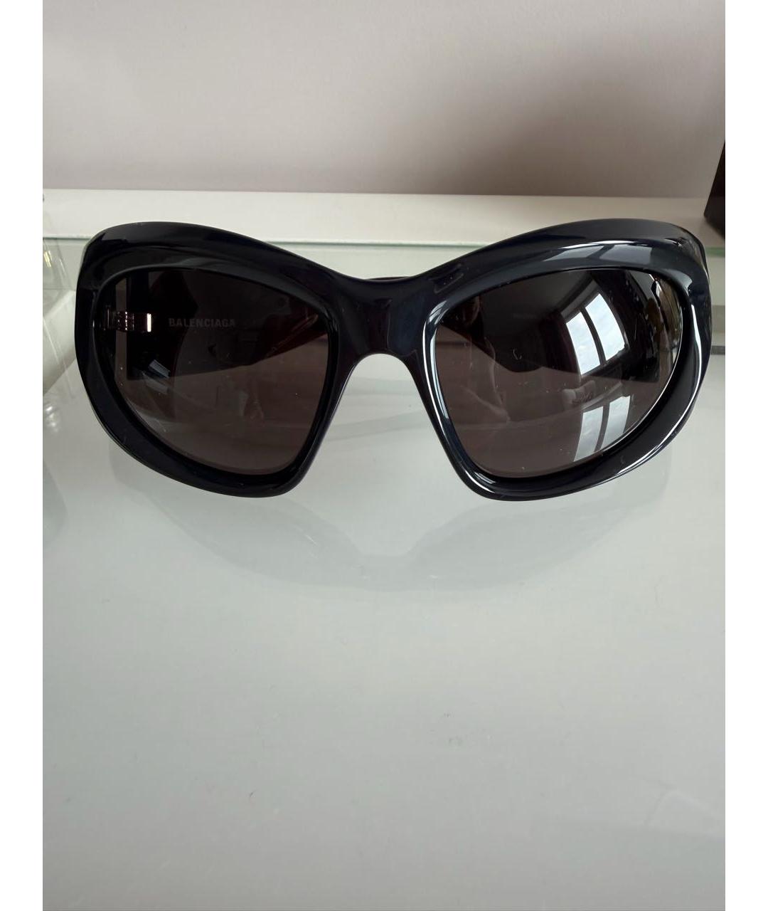 BALENCIAGA Черные пластиковые солнцезащитные очки, фото 5