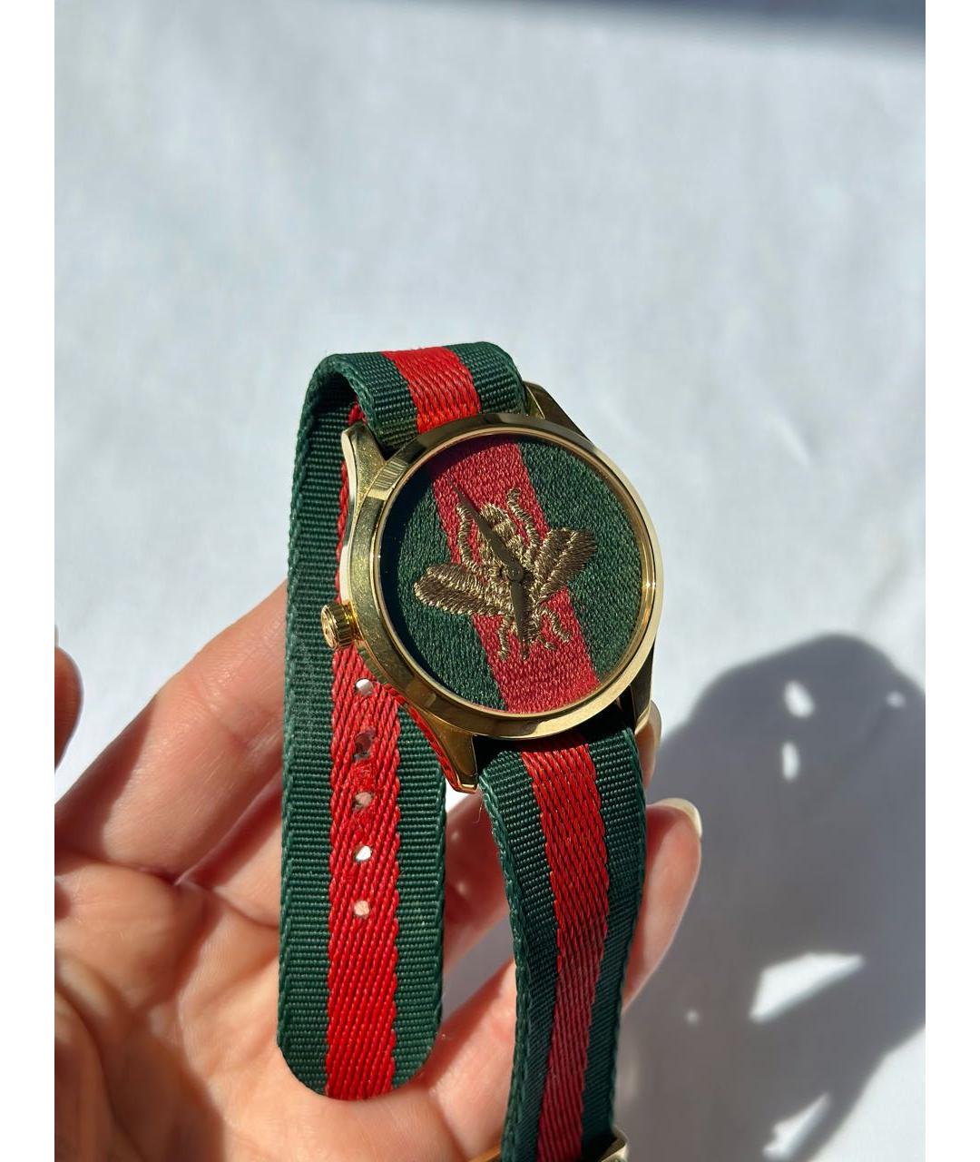 GUCCI Зеленые часы, фото 4