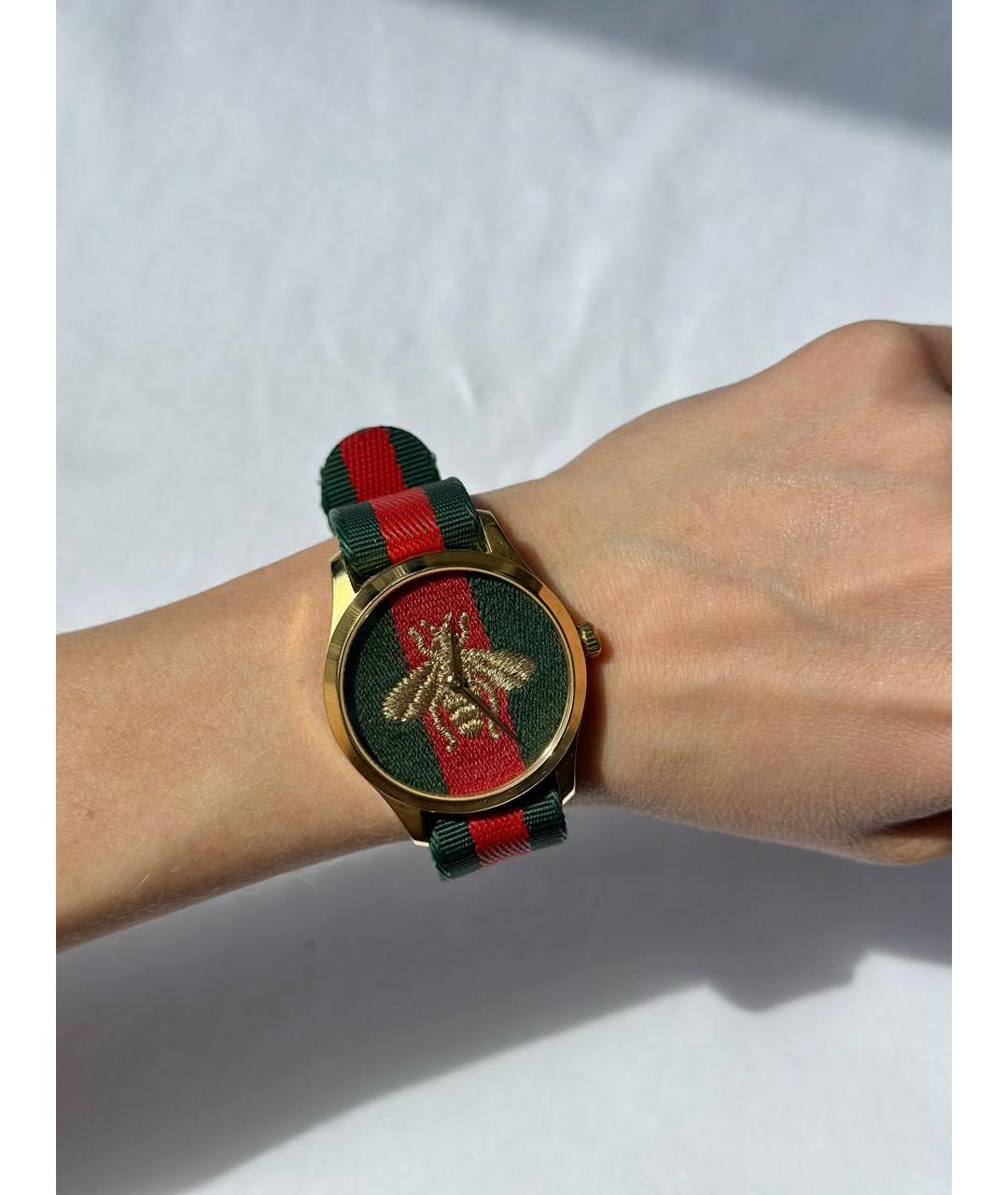 GUCCI Зеленые часы, фото 7