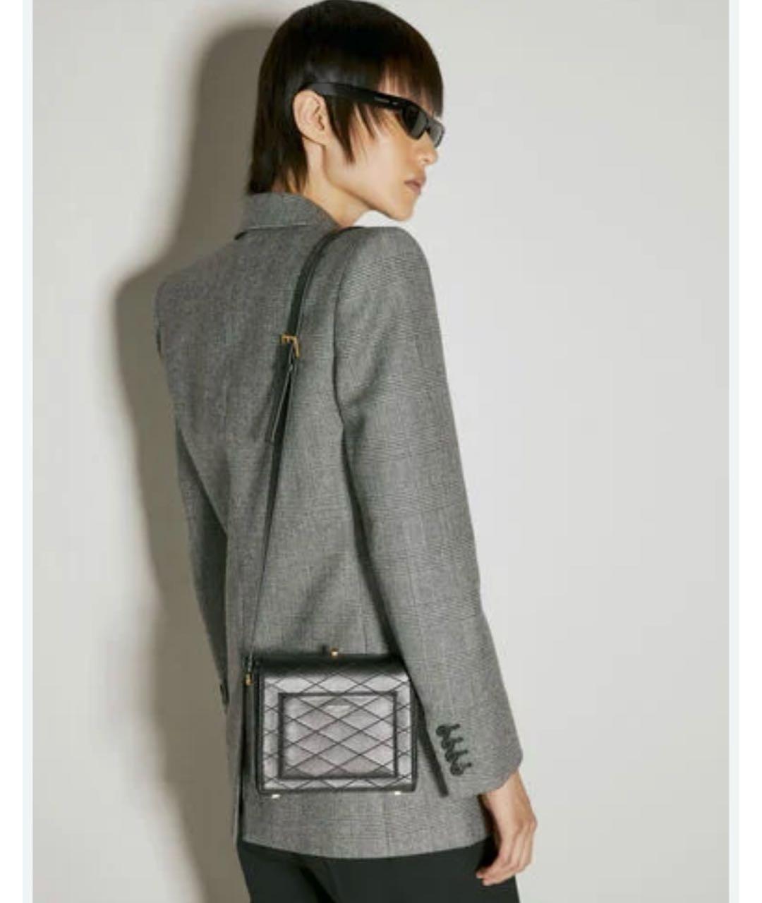 SAINT LAURENT Черная кожаная сумка через плечо, фото 5