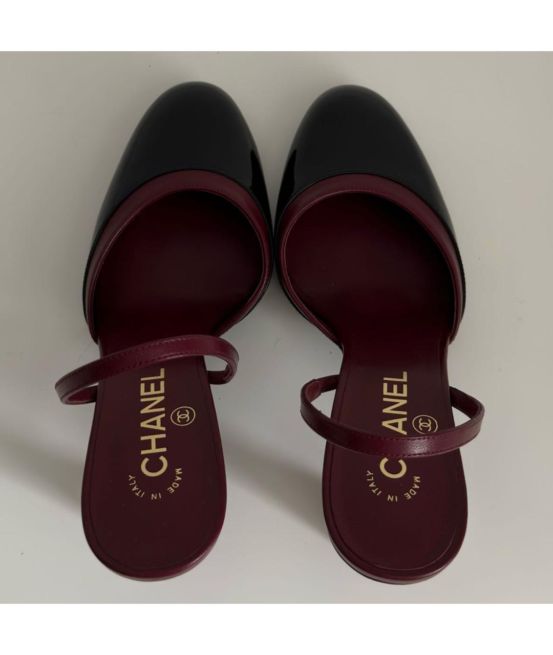 CHANEL Черные туфли из лакированной кожи, фото 3