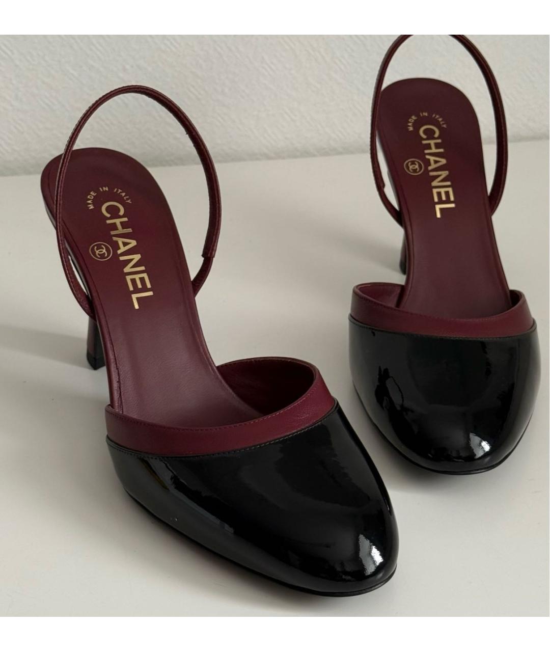 CHANEL Черные туфли из лакированной кожи, фото 5