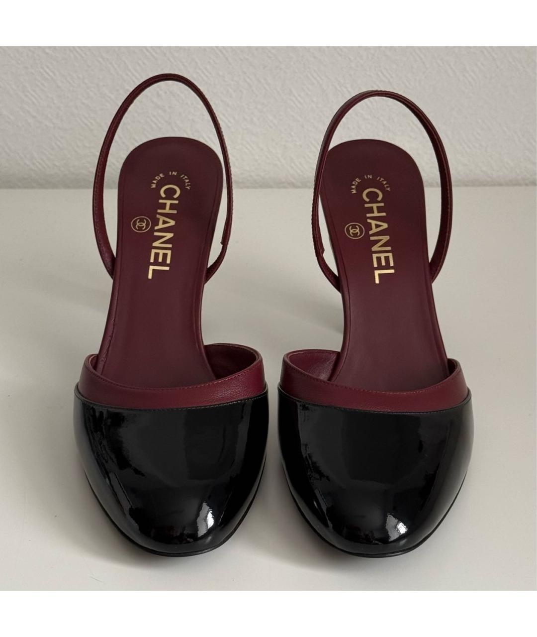 CHANEL Черные туфли из лакированной кожи, фото 2