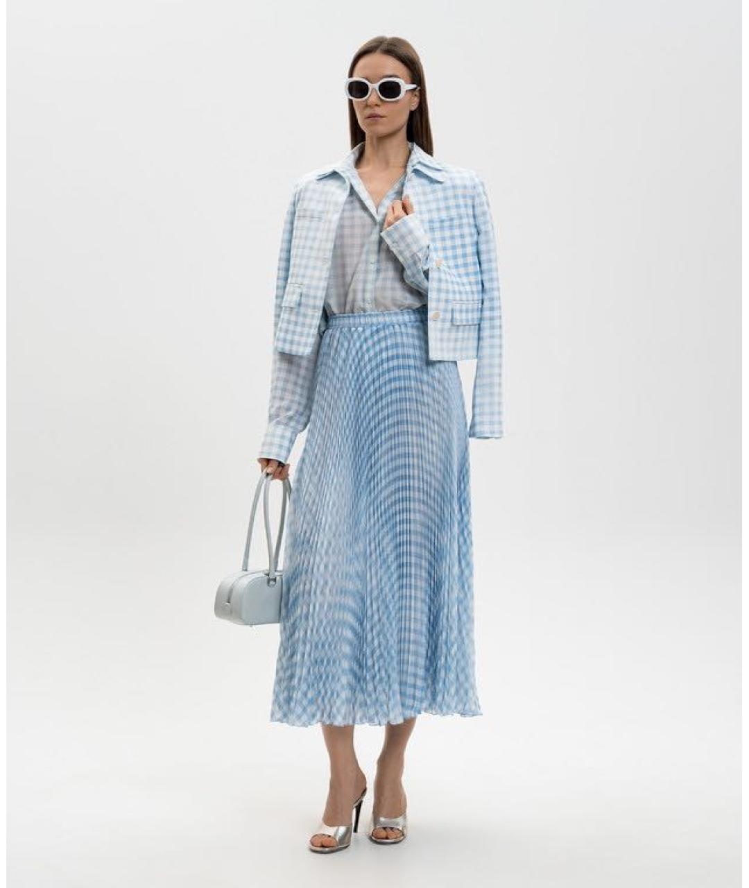 ERMANNO SCERVINO Голубая юбка миди, фото 2