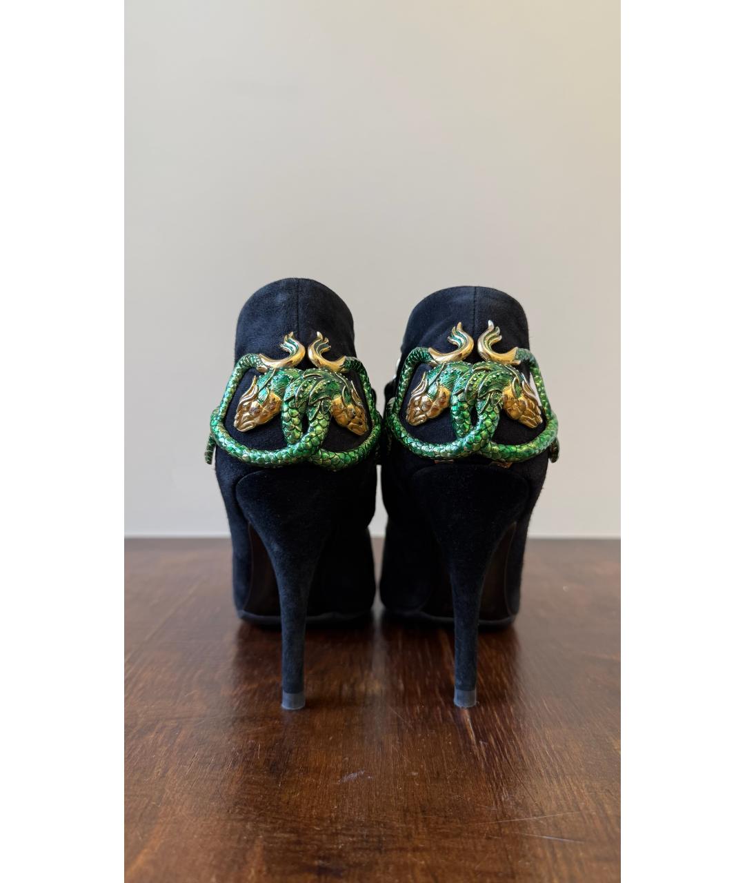 ROBERTO CAVALLI Черные замшевые ботильоны, фото 4